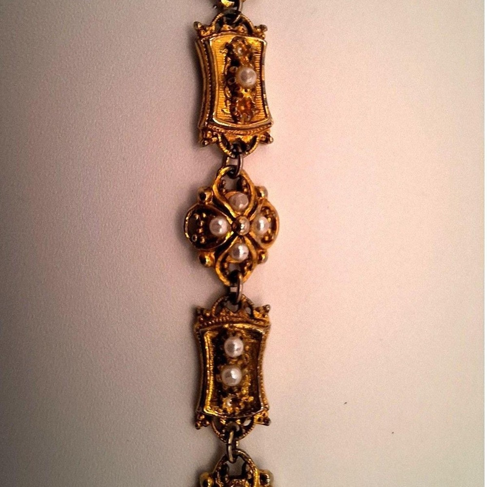 Vintage Arthur Pepper bracelet Victorian Revival Etruscan antique mid century - Picture 4 of 7
